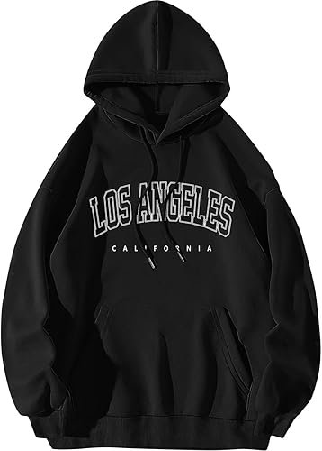 los angeles black hoodie
