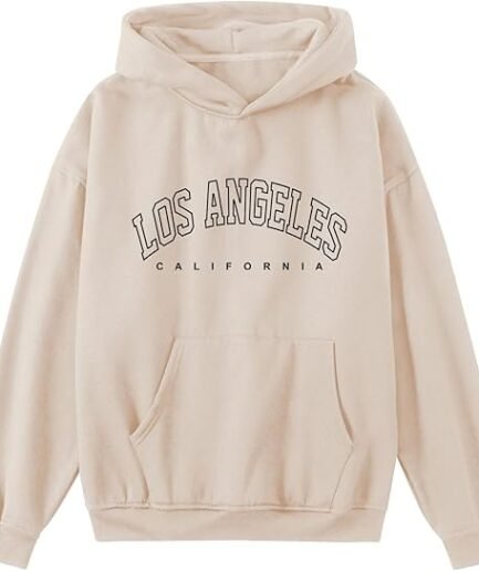 Los Angeles Vintage Hoodie California Letter Print Hoodie